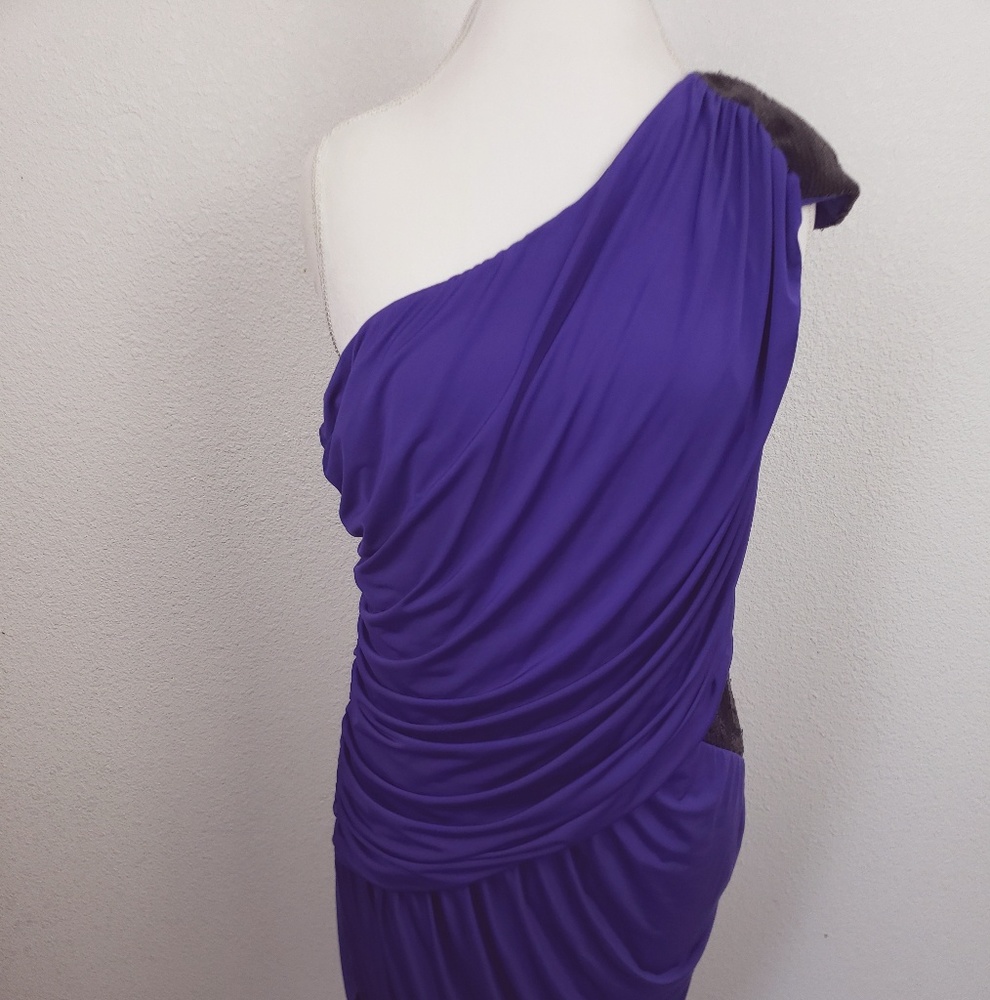 TORRID Black Sequence Royal Blue/Dark Purple Formal Midi Dress Size 2